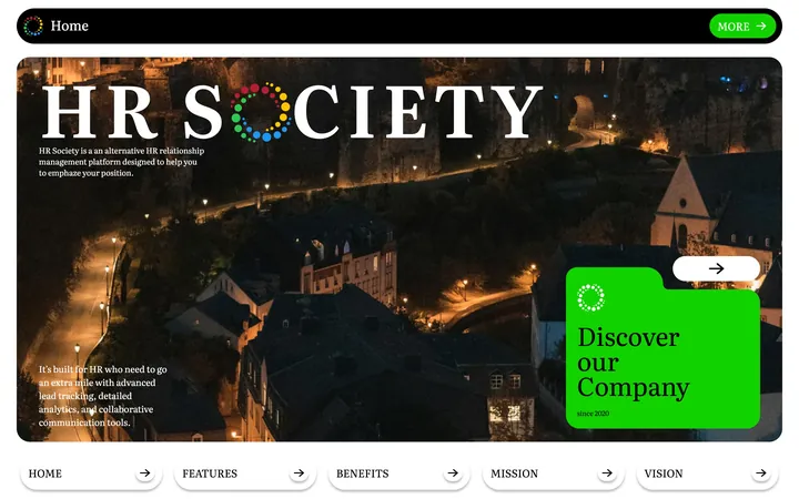 Accueil du site HR Society