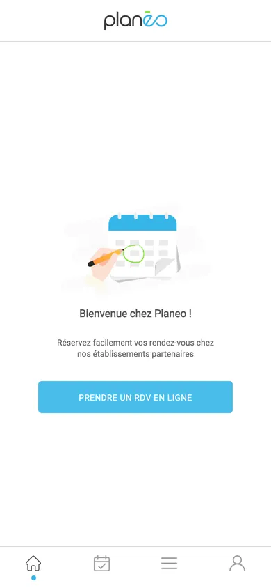 Accueil de Planéo sur mobile
